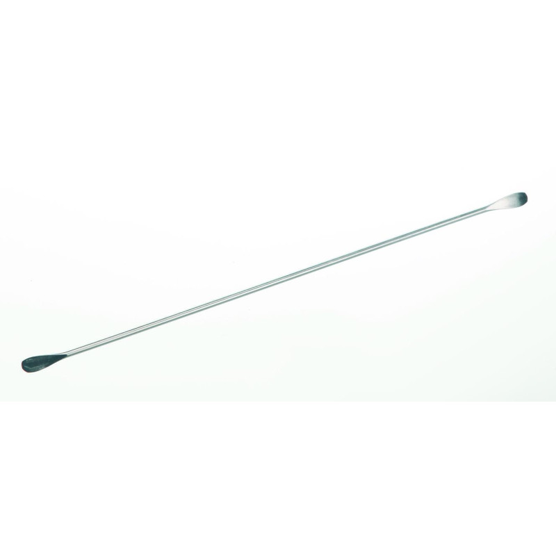 SPATULE DOUBLE MICRO CUILLERE EN INOX, FORME DROITE, 10 x 5 mm LONGUEUR 130 mm