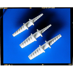 RACCORD CANNELE REDUCTEUR EN POLYPROPYLENE POUR TUYAU DIAMETRE 7 - 11 / 11 -15 mm, LONGUEUR 90 mm
