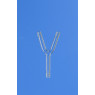 RACCORD EN VERRE DURAN FORME Y LONGUEUR 115 MM DIAMETRE EXTERNE 10 A 11 MM