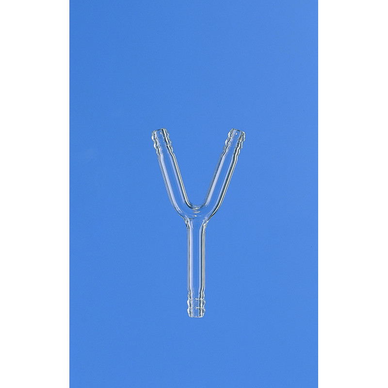 RACCORD EN VERRE DURAN FORME Y LONGUEUR 115 MM DIAMETRE EXTERNE 8 A 9 MM