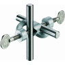 NOIX DE SERRAGE ZINC PLAGE DE SERRAGE 20 mm AVEC VIS EN LAITON