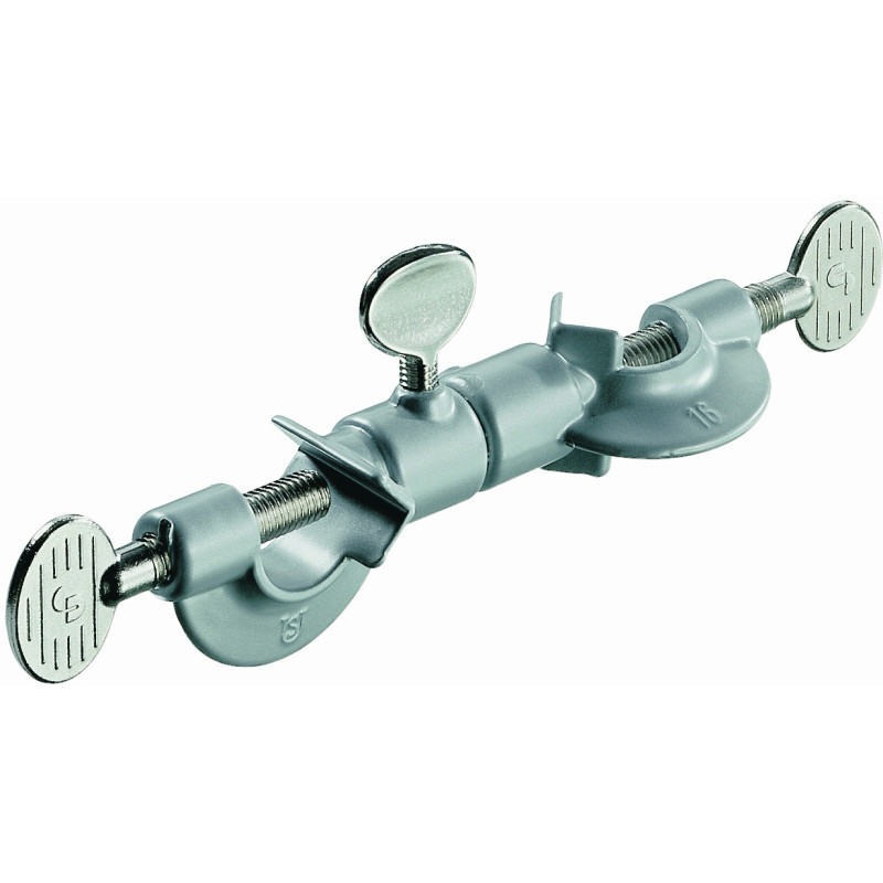 NOIX DE SERRAGE ORIENTABLE 360ø EN ZINC, PLAGE DE SERRAGE 16 mm, AVEC VIS EN LAITON NICKELE