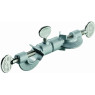 NOIX DE SERRAGE ORIENTABLE 360ø EN ZINC, PLAGE DE SERRAGE 16 mm, AVEC VIS EN LAITON NICKELE