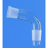 RACCORD DE DISTILLATION EN VERRE DURAN COUDE SANS PRISE DE VIDE A 2 RODAGES MALE ET FEMELLE 29/32