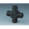 RACCORD A VIS ANTISTATIQUE 4 VOIES EN PTFE GL 14 POUR TUYAU DIAMETRE EXT. 6,5 mm