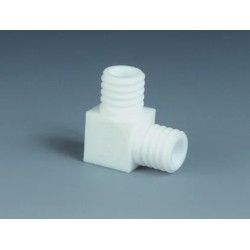 RACCORD A VIS COUDE EN PTFE GL25 DIAMETRE INT. 14,5 mm
