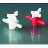 ROBINET DROIT 2 VOIES LABOPLAST EN PVDF POUR TUYAU DIAMETRE INTERIEUR 11-13 mm