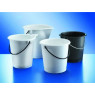 SEAU GRADUE EN POLYETHYLENE BASSE DENSITE BLANC SANS BEC VERSEUR, 10 LITRES