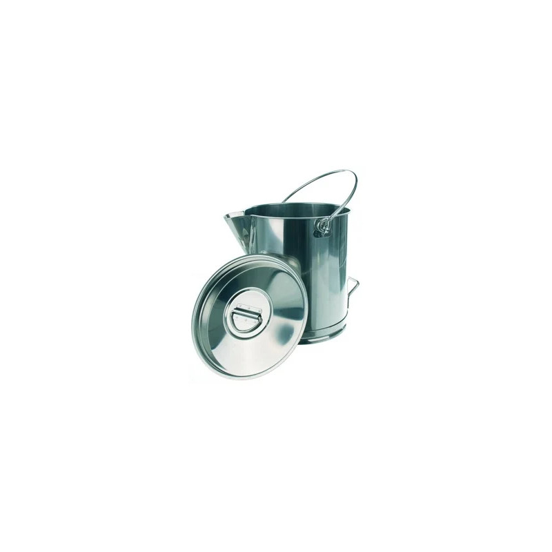 SEAU EN INOX AVEC BEC VERSEUR, 10 L