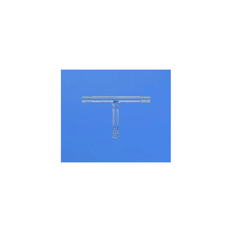 RACCORD EN VERRE DURAN FORME T LONGUEUR 115 MM DIAMETRE EXTERNE 10 A 11 MM