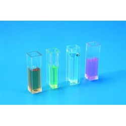CUVE MACRO EN PMMA A USAGE UNIQUE POUR SPECTROPHOTOMETRE, 4 FACES OPTIQUES, 4,5 ml TRAJET OPTIQUE 10 PAR 100