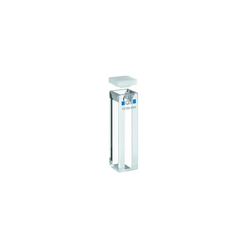 CUVE SEMI-MICRO HELLMA QUARTZ SUPRASIL 104F-QS-10X4 POUR SPECTROFLUORIMETRE, AVEC COUVERCLE PTFE