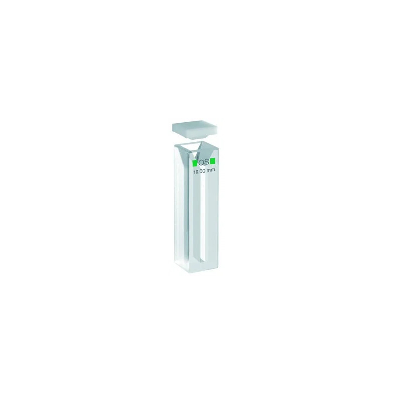 CUVE MICRO HELLMA VERRE SPECIAL 104.002-OS/10 TRAJET OPTIQUE 10 MM, AVEC COUVERCLE PTFE