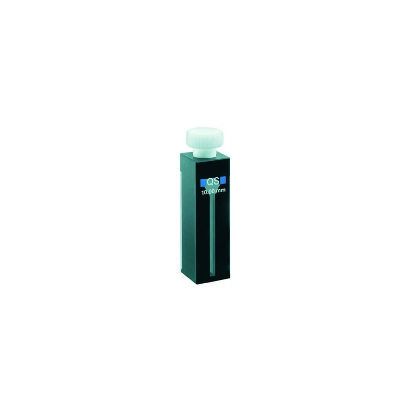 CUVE MICRO HELLMA QUARTZ SUPRASIL NOIR 115B-QS/10 TRAJET OPTIQUE 10 MM, AVEC BOUCHON PTFE
