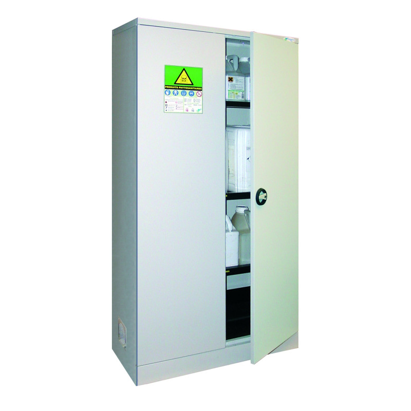 ARMOIRE DE SECURITE POUR PRODUITS PHYTOSANITAIRES, 150 LITRES, 1 PORTE, LIVREE EN KIT NON MONTEE