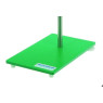 SUPPORT POUR STATIF EN ACIER REVETU EPOXY VERT, 180 x 100 x 6 mm, POIDS 0,8 Kg, FILETAGE M10, SANS TIGE