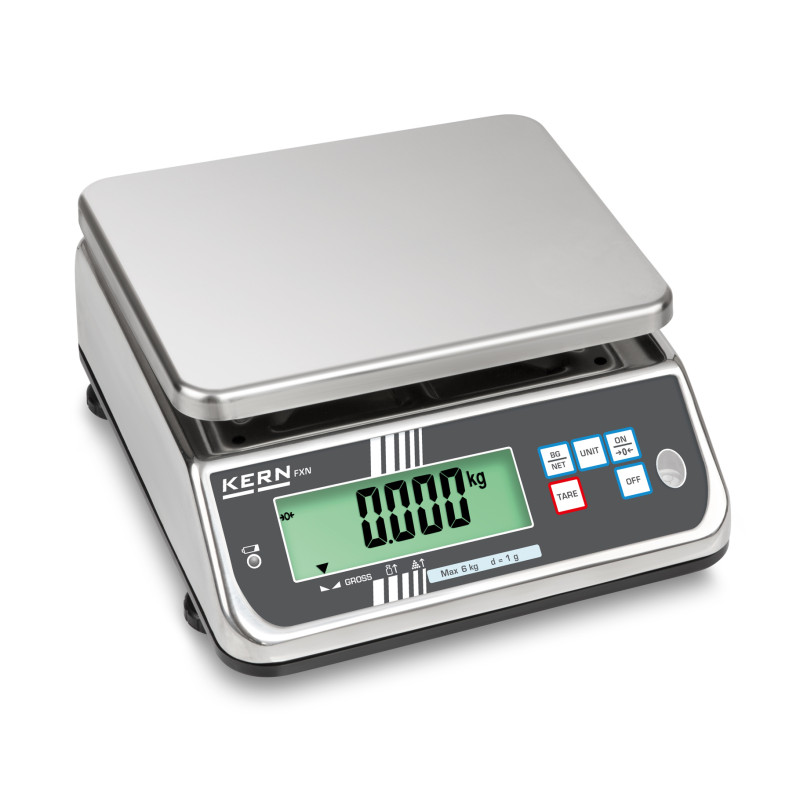 BALANCE DE TABLE KERN ACIER INOX FXN10K-3N PORTEE 15KG - 2G - CAL EXTERNE