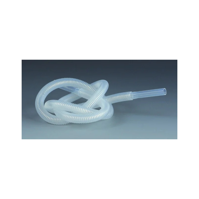 TUYAU SOUPLE FORME CANNELEE EN PFA LONGUEUR 0,5 m DIAMETRE INT. x EXT. 8 x 10 mm