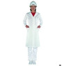 BLOUSE DE LABORATOIRE MANCHES LONGUES, MODELE FEMME 65% POLYESTER / 35% COTON BLANCHE TAILLE 42