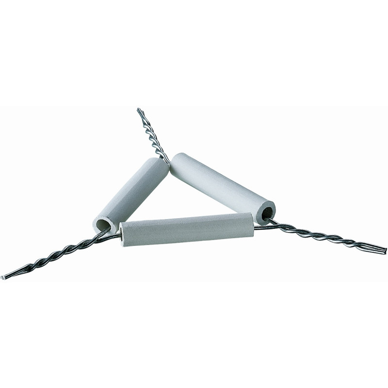 TRIANGLE POUR CREUSET FIL DE FER GALVANISE BRANCHE 80 mm