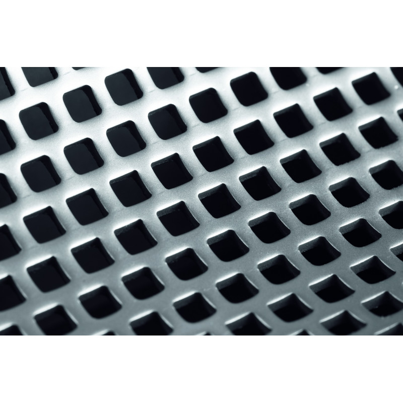 TAMIS A PERFORATIONS TRAPEZOIDALES 1 MM EN INOX POUR PULVERISETTE 25