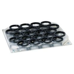SUPPORT PLATEAU POUR 22 FIOLES 25 ml POUR AGITATEURS UNIMAX 1010/DUOMAX1030/POLYMAX1040