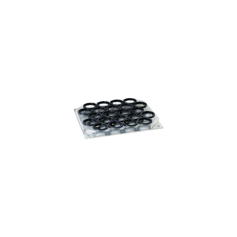 SUPPORT PLATEAU POUR 22 FIOLES 25 ml POUR AGITATEURS UNIMAX 1010/DUOMAX1030/POLYMAX1040