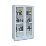 ARMOIRE HAUTE DE SECURITE TRIONYX SERIE 14 , 2 COMPARTIMENTS, 2 x 130 LITRES, 2 PORTES VITREES , 6 ETAGERES