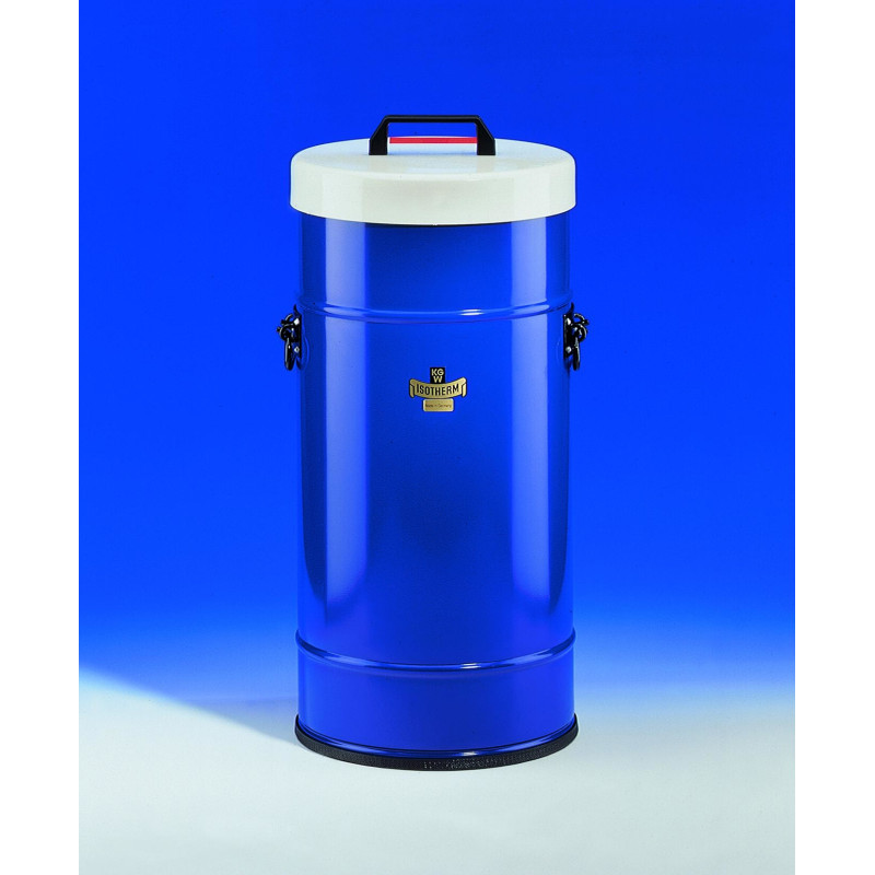 VASE DEWAR DURAN AVEC MANTEAU GALVANISE BLEU CAPACITE 14 LITRES