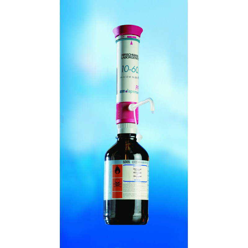 DISTRIBUTEUR EM HIRSCHMANN EN POLYPROPYLENE 10 - 60 ml PAS DE 1 ml