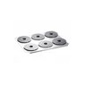COUVERCLE PLAT EN ACIER INOX 6 ORIFICES POUR BAIN-MARIE PURA 14