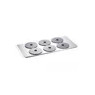 COUVERCLE PLAT EN ACIER INOX 6 ORIFICES POUR BAIN-MARIE PURA 22