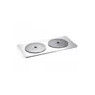 COUVERCLE PLAT EN ACIER INOX 2 ORIFICES POUR BAIN-MARIE PURA 22