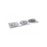 COUVERCLE PLAT EN ACIER INOX 3 ORIFICES POUR BAIN-MARIE PURA 30