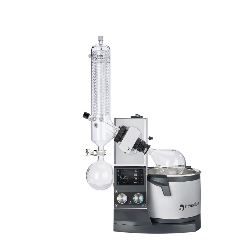 EVAPORATEUR ROTATIF HEIDOLPH HEI VAP EXPERT CONTROL VERRERIE PLASTIFIEE G6 VERTICALE POUR DISTILLATION A REFLUX ELEVATEUR MOTORISE