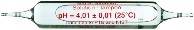 SOLUTION TAMPON pH SI ANALYTICS EN AMPOULE 20 ml PAR 60