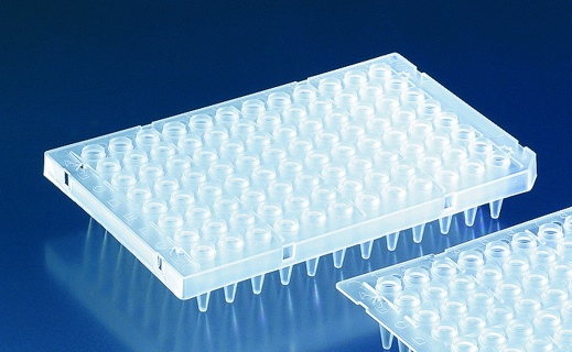 MICROPLAQUE PCR 96 PUITS EN POLYPROPYLENE, BRAND DEMI-JUPE, BORD STANDARD, 0,2 ml PAR 50