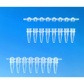 BARRETTE DE 8 CAPUCHONS BOMBES BRAND POUR MICROTUBES PCR 0,2 ml, SACHET DE 125 BARRETTES